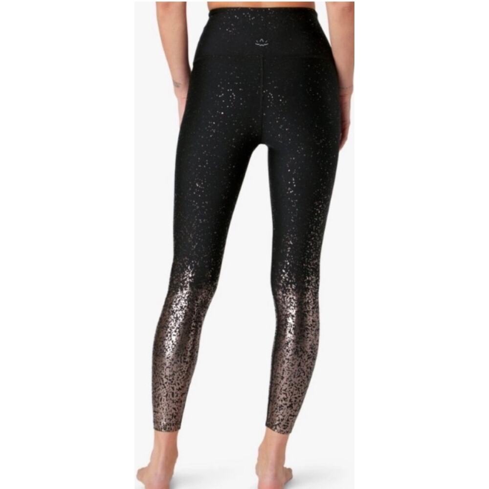 Beyond Yoga Alloy Ombré Sport High Waist Midi Leggings, Gunmetal, size medium